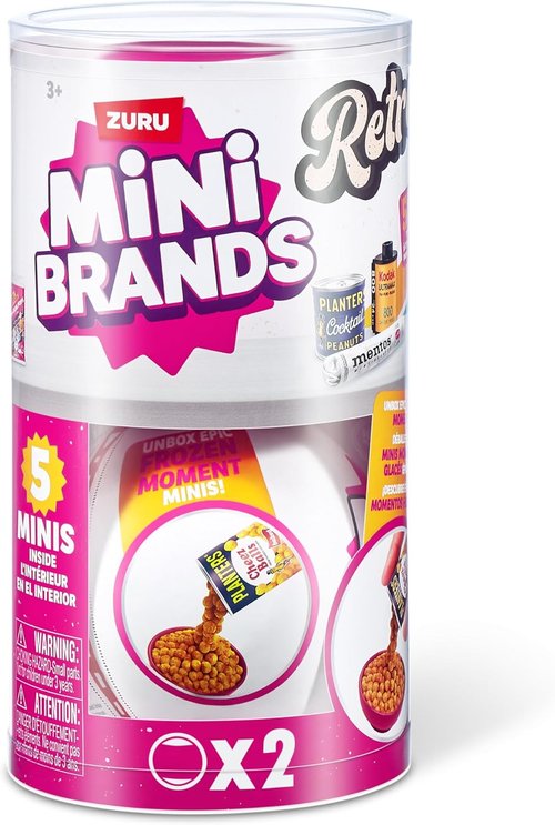 Mini Brands Retro Capsule 2-Pack - 60+ Mystery Mini Collectibles | Real Licenses & Rare Finds