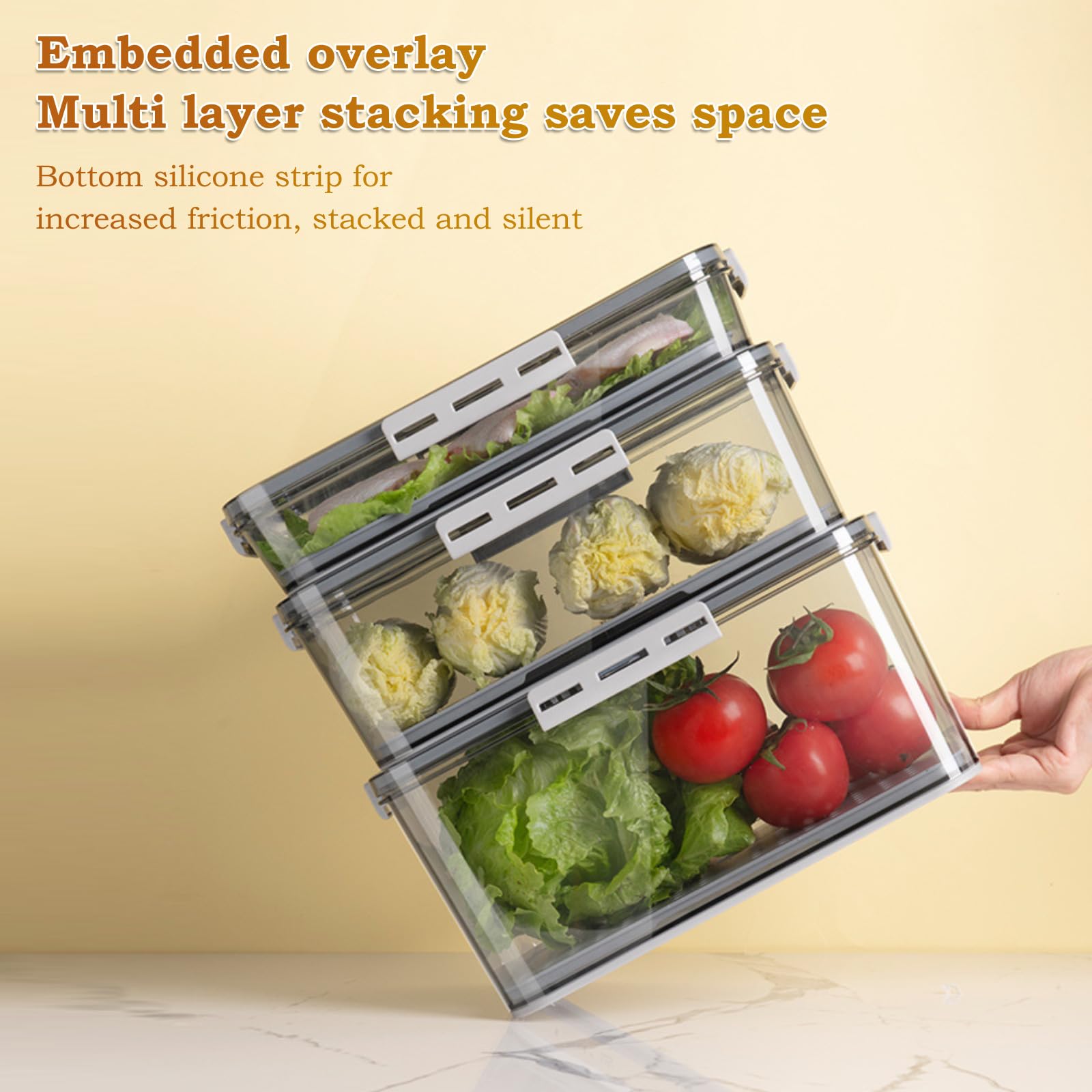 Bread Box for Kitchen Counter, Time Recording Bread Storage Container with Lid, Transparent Bread Storage Device with Drainage Pad, Homemade Bread Storage Container, Toasted Bread 11.8"x8.07"x5.71"