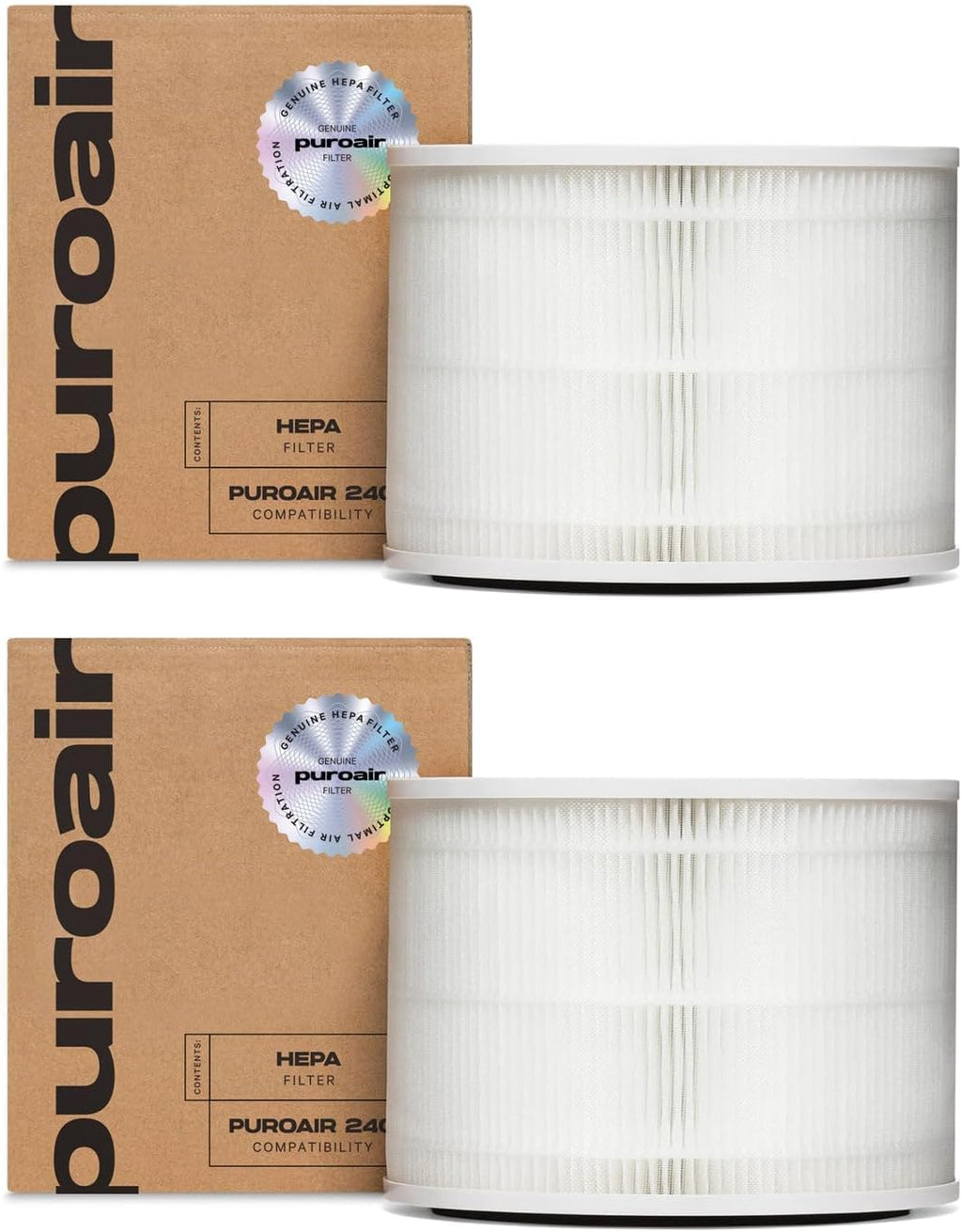 PuroAir 240 Replacement Filter - HEPA Filter with CarbonTech for 99.9% Pollen & Odor Removal (2PK)