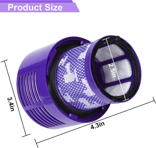 Dyson HEPA Filter Replacements - Compatible with V10 Animal & Absolute | 2-Pack for Superior Clean