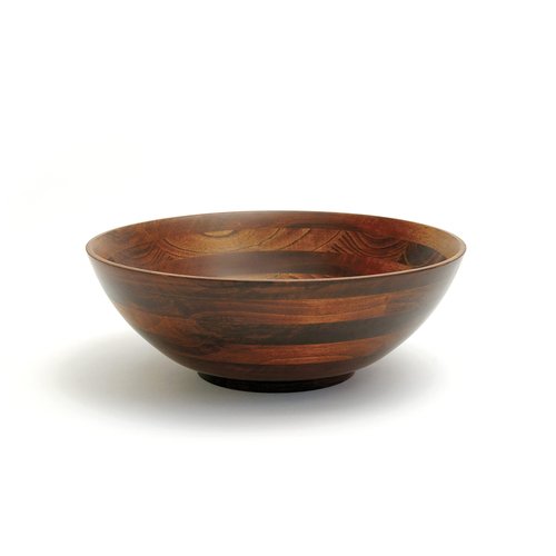 Lipper 3 Piece - Dark Cherry Salad Serving Bowl with Salad Hands Set