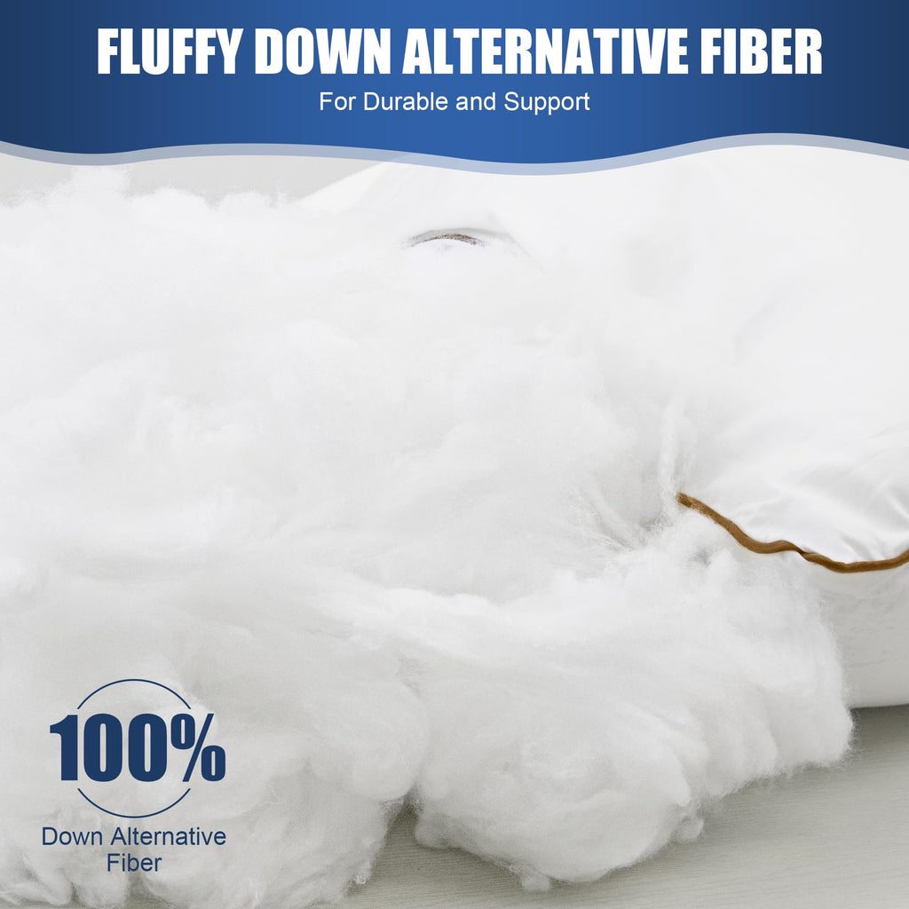 Yaltar 18x18 Pillow Inserts Set of 2, Soft Fluffy Down Alternative Throw Pillow Inserts, 18x18 White Square Decorative Throw Pillows for Couch