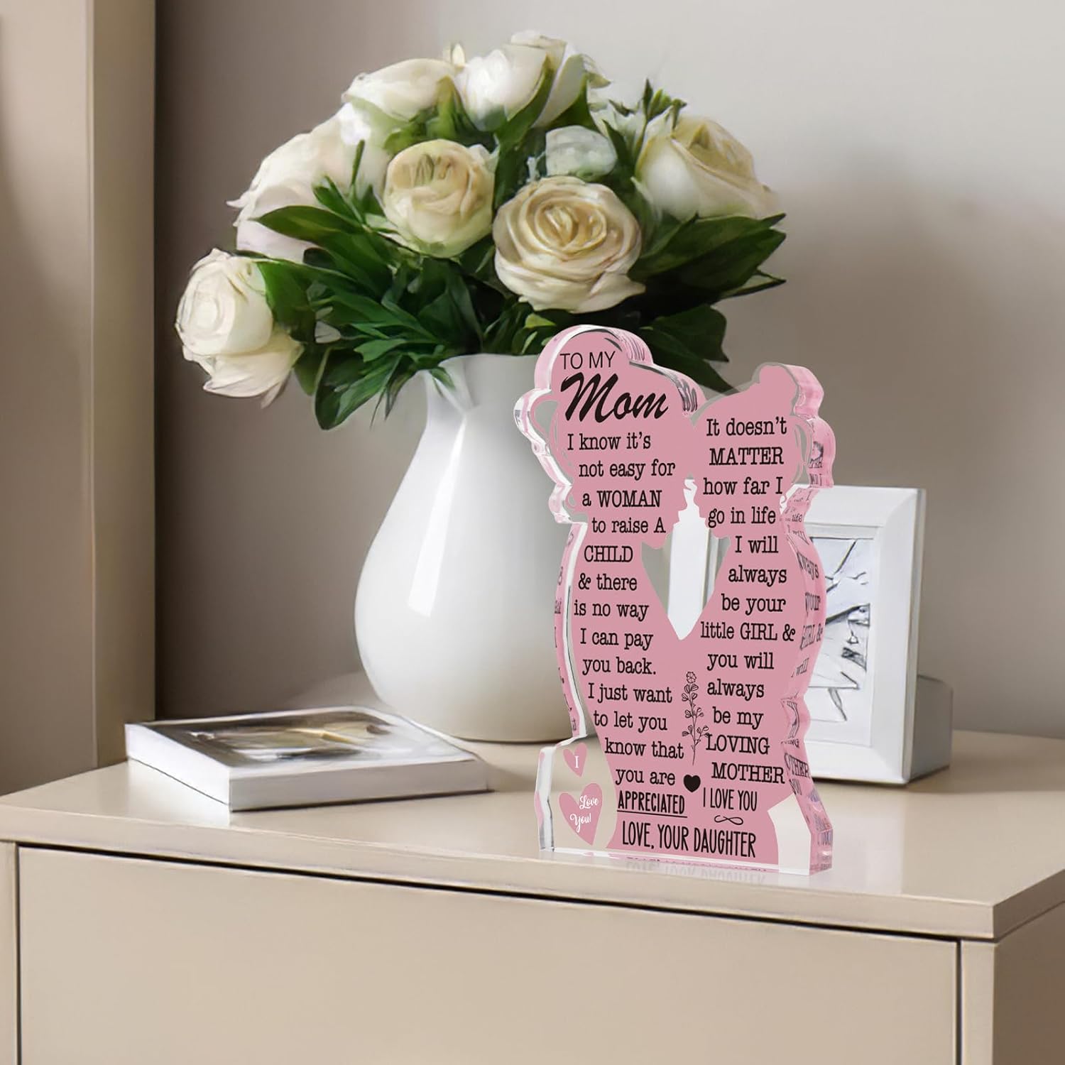 Regine Switzerland Acrylic Plaque Sign - Best Mom Ever Gift for Christmas & Birthdays | 5x3in