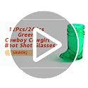 Rose Red Cowboy Boot Shot Glasses Set of 12 - 1 Oz Mini Plastic Western Drinkware