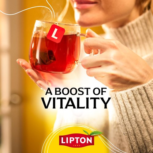 Lipton Black Tea Bags - High Caffeine Hot or Iced Tea | 100 Count for Energizing Brews