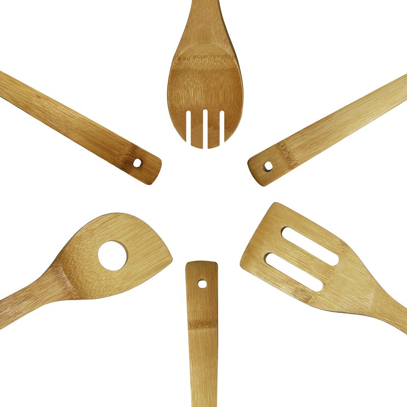 Oceanstar Bamboo Cooking Utensil Set, 6-Piece