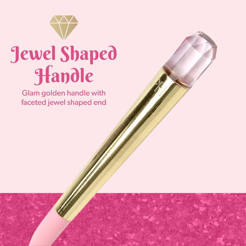 Paris Hilton Solid Turner with Pink Jewel Shaped Handle, Heat-resistant up to 400°F, Dishwasher Safe Kitchen Tool Utensil, Pink and Gold