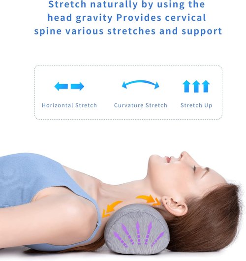 Bespilow Cervical Memory Foam Neck Roll Pillow - Contour Support for Neck Pain Relief | Odorless & Breathable