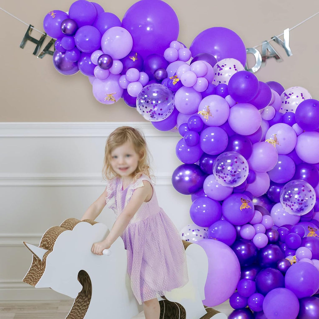 Purple Balloons - 110 Pcs 5-Inch Mini Thick Latex Balloons for Birthday & Baby Shower Decor