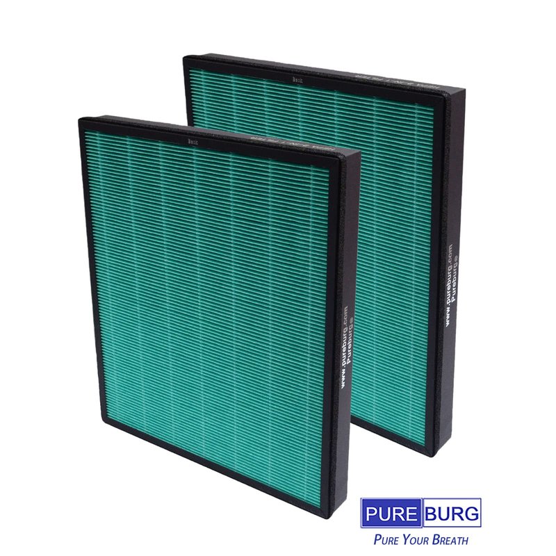 PUREBURG Replacement Filter Compatible with Coway Airmega Icon & IconS Air Purifier,2-Pack H13 Activated Carbon MAX2 Air Clean VOCS Odor