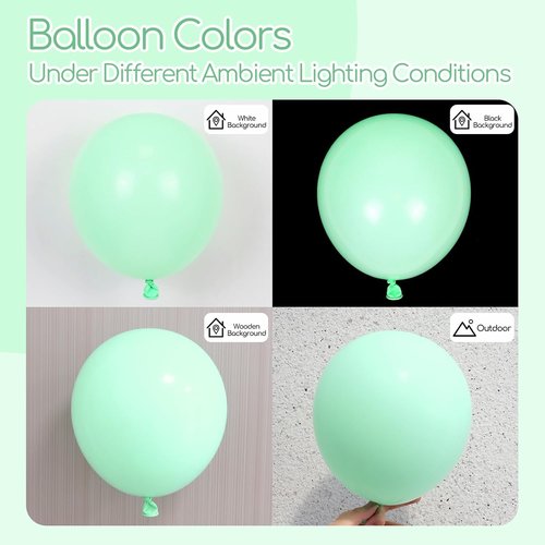 Mint Green Balloons - 12-Inch Latex Party Balloons | 50-Pack for Weddings, Baby Showers & Birthdays