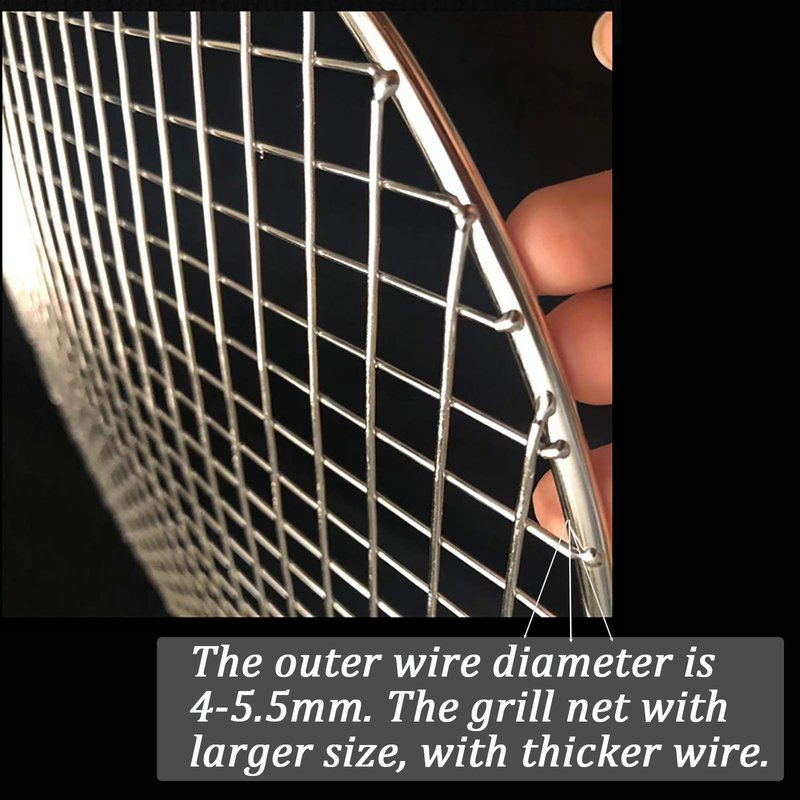 Turbokey Cooling Rack Dia 7" Round Stainless Steel Cross Wire Barbecue Carbon Baking Net Grill Pan Grate for Instant Pot/Pressure Cooker/Oven (180mm/7")