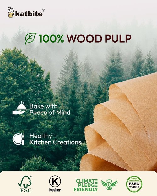 Katbite 135 Pcs Pop-Up Parchment Paper Sheets - Heavy Duty, Non-Stick, 10x15 In Unbleached Baking Paper