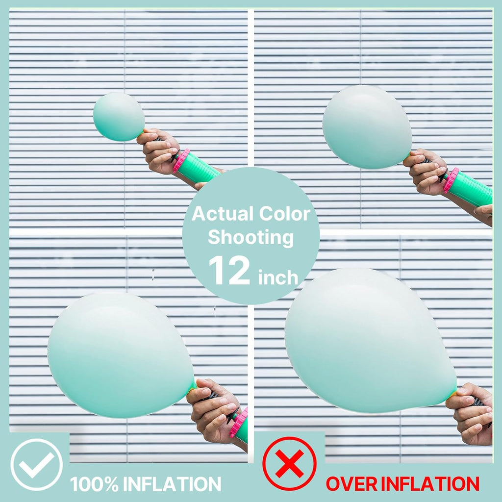 PartyWoo Teal Balloons - 50 Pack Mini 5-Inch Pastel Turquoise Balloons for Celebrations & Events