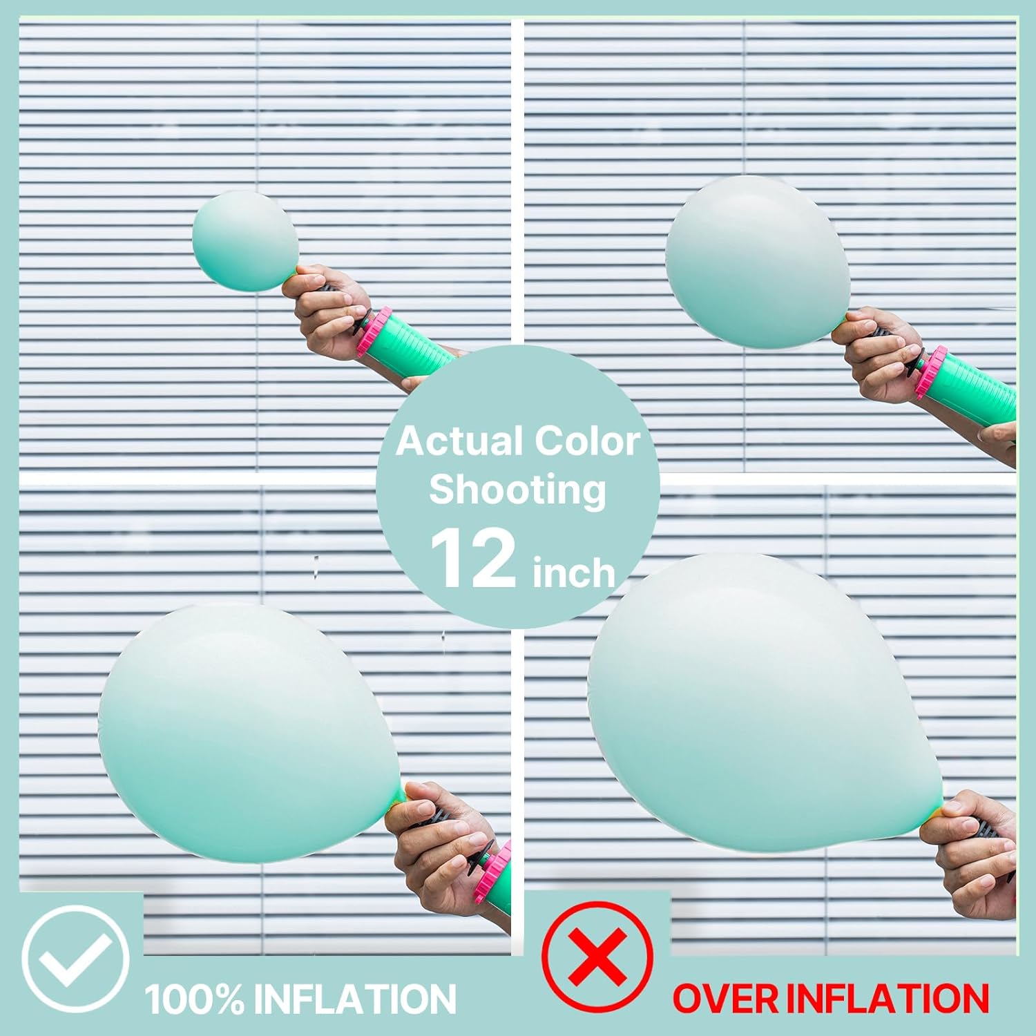 PartyWoo Teal Balloons - 50 Pack Mini 5-Inch Pastel Turquoise Balloons for Celebrations & Events