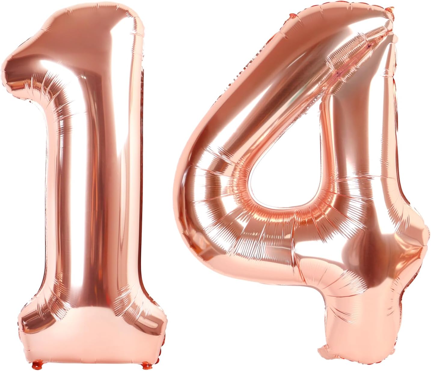 Regine Switzerland 14-Inch Rose Gold Number Balloons - Large 14th Birthday Decorations | Perfect for Weddings & Engagements