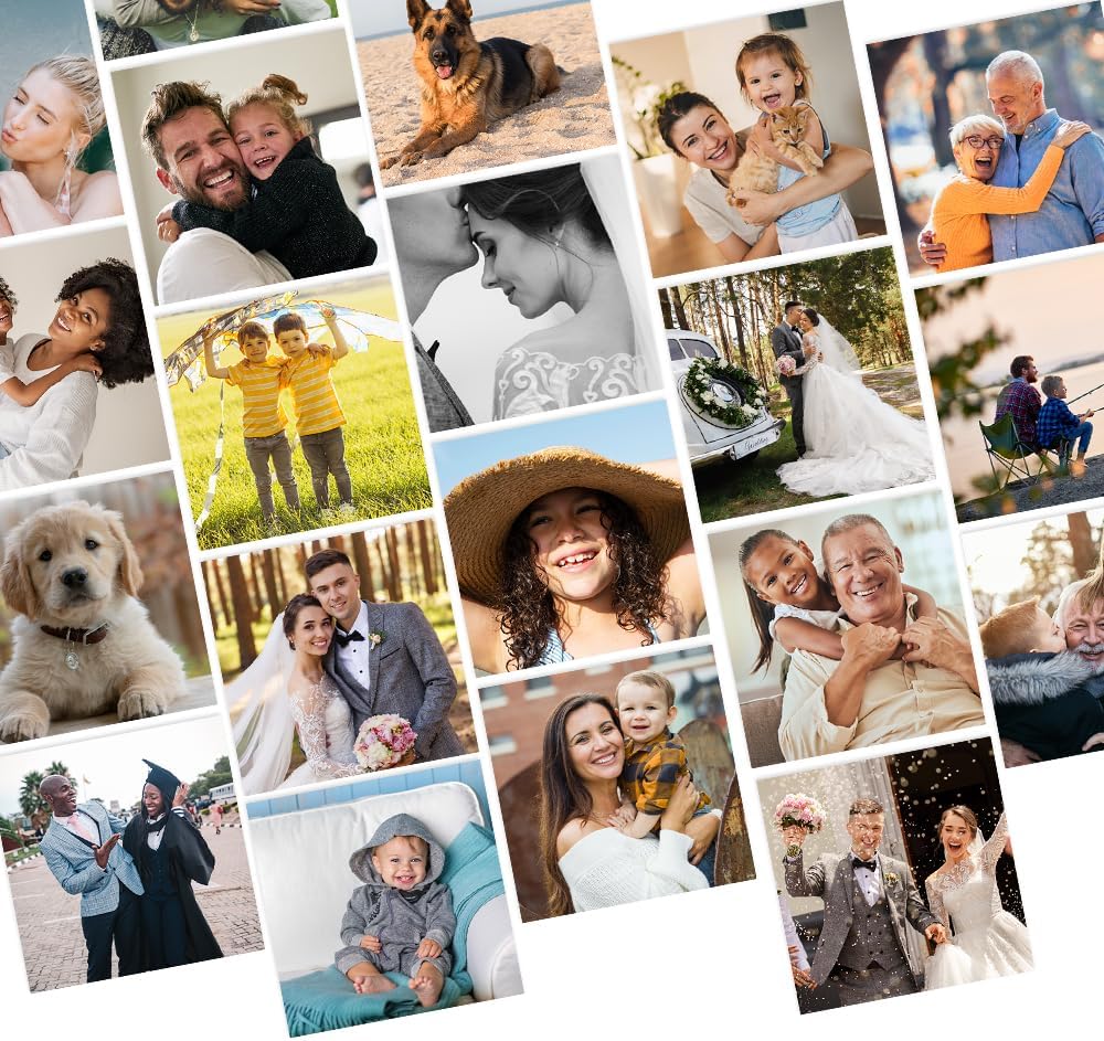 Skiennix 5x5 Square Photo Prints - Glossy Finish - Set of 10 High-Quality Prints