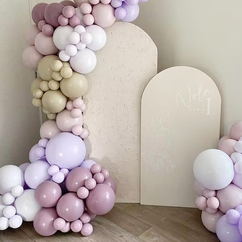 Light Purple Balloons - Double Stuffed Pastel Macaron Lavender | 18, 12, 10, 5 Inch for Parties & Events