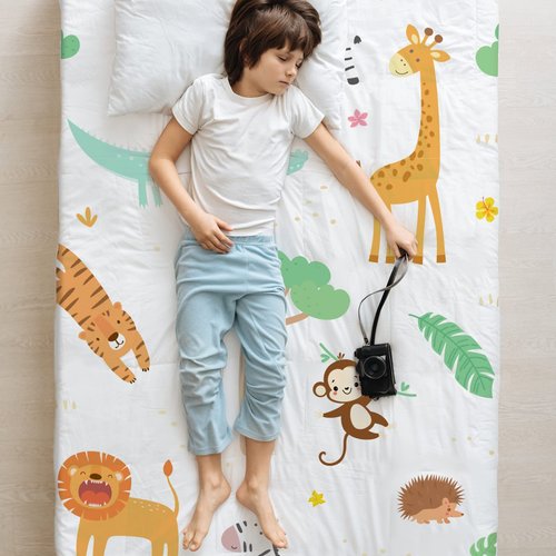 Mixweer 4 Pcs Daycare Crib Fitted Sheets for Toddler and Preschool 24 x 48 x 4 Inches Nap Fitted Sheet for Boys Soft Breathable Nap Pad Cover Standard Daycare Cot Bed Fitted Sheet