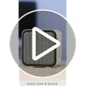 Portable Ceramic Mini Space Heater 500W with Tip-Over Protection