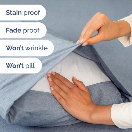 King Size 4 Piece Sheet Set - Comfy Cooling Bed Sheets | Luxury Hotel Quality - Deep Pockets, Soft & Wrinkle-Free - Blue