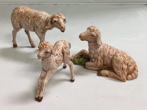 Fontanini by Roman Inc. | 3-Piece Sheep Family Set | Hand Sculpted Nativity Figures - 5" Collection