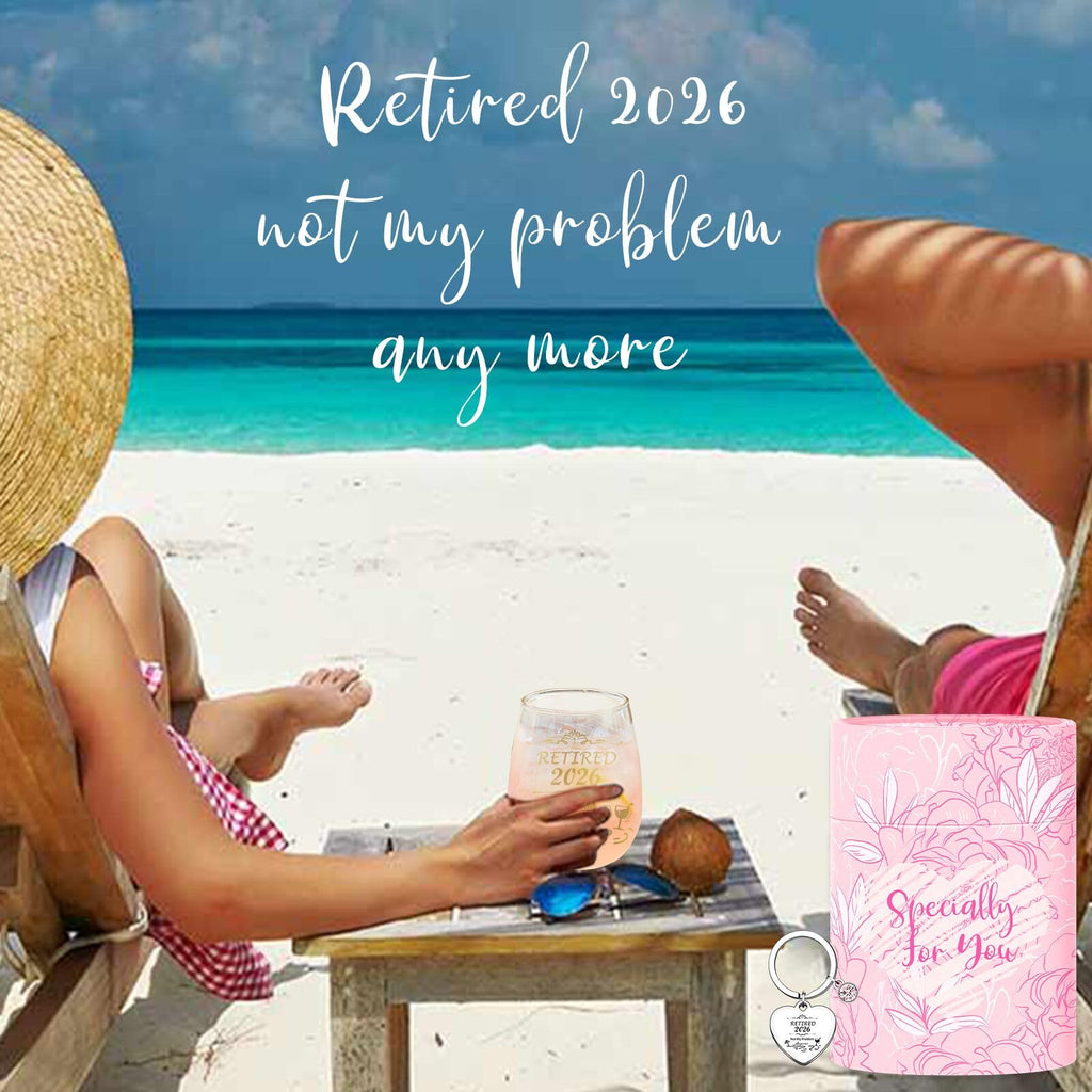 Best Retirement Gifts for Woman Men 2026 Thank You Leaving Gifts Retired Farewell Gift for Coworkers Colleagues Stemless Wine Glass Cool Retirement Good Luck Gift Happy Retirements Party Decorations