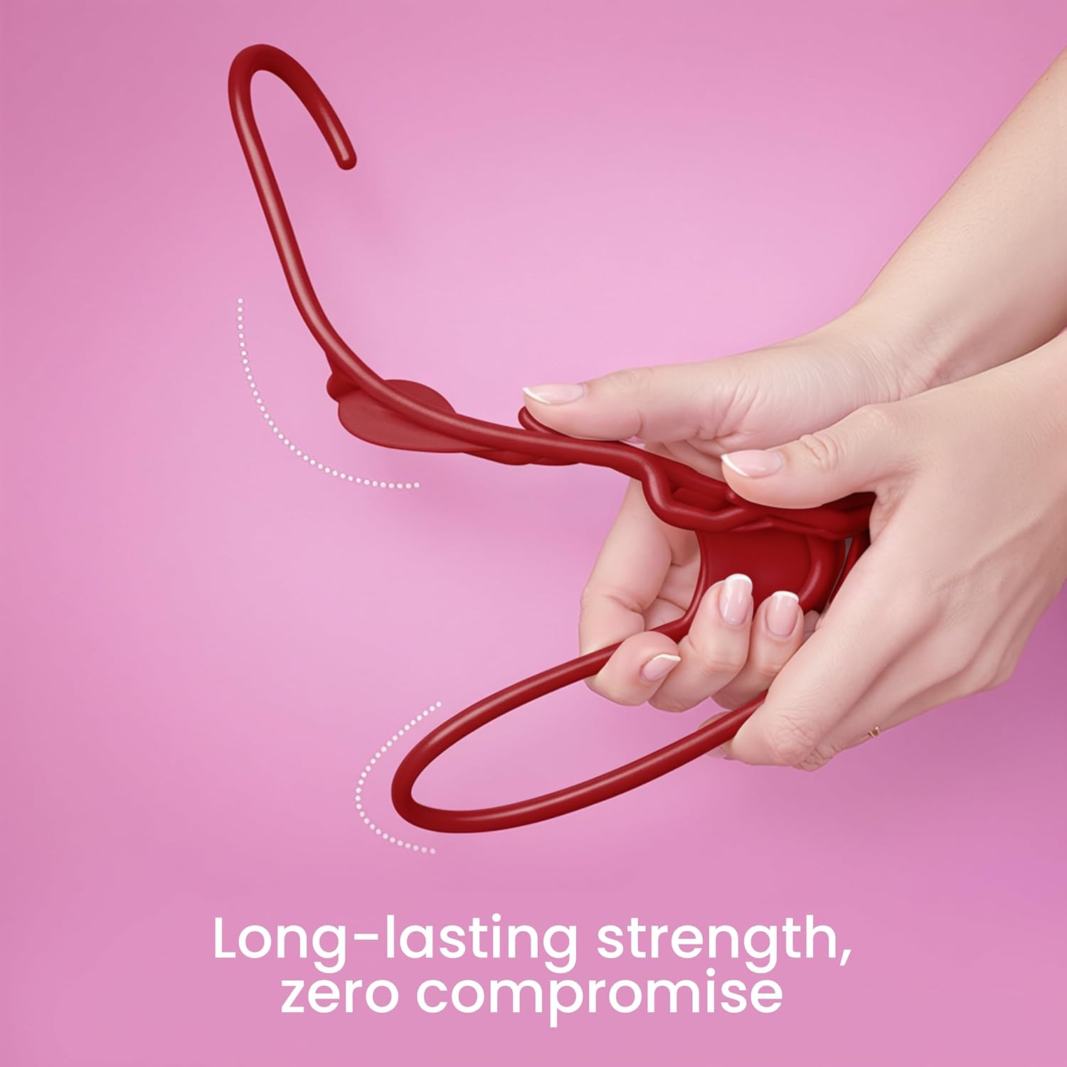 Utopia Home Plastic Hangers 50 Pack - Durable Space-Saving Clothes Hangers - Red Closet Organizers