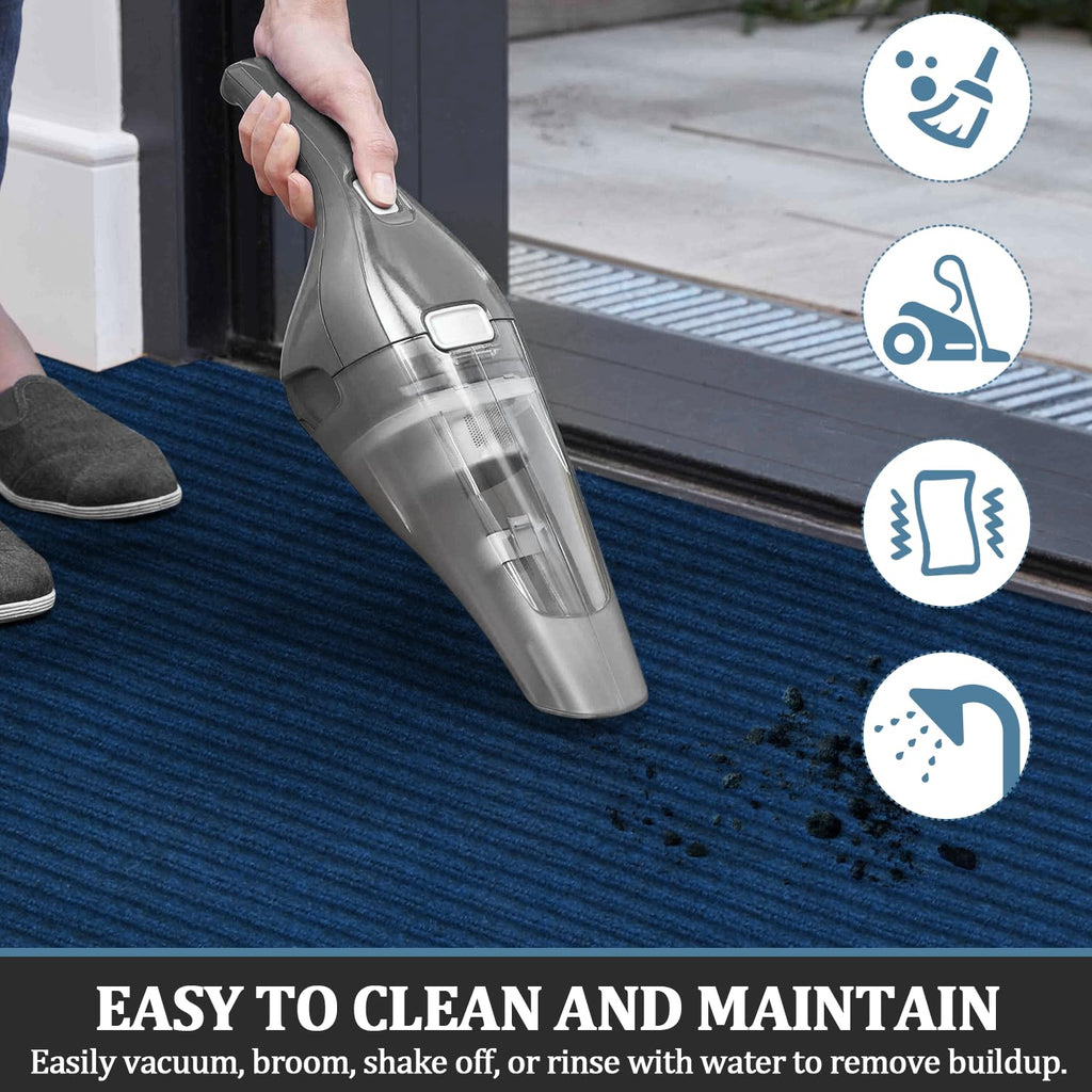 jxgzyy Commercial Entrance Mat Outdoor Door Mat Indoor Front Door Mat Hallway Runner Rug, 3'x10', Rubber Floor Mat Heavy Duty Floor Mat Carpet Runner Non Slip Outdoor Doormat, Blue