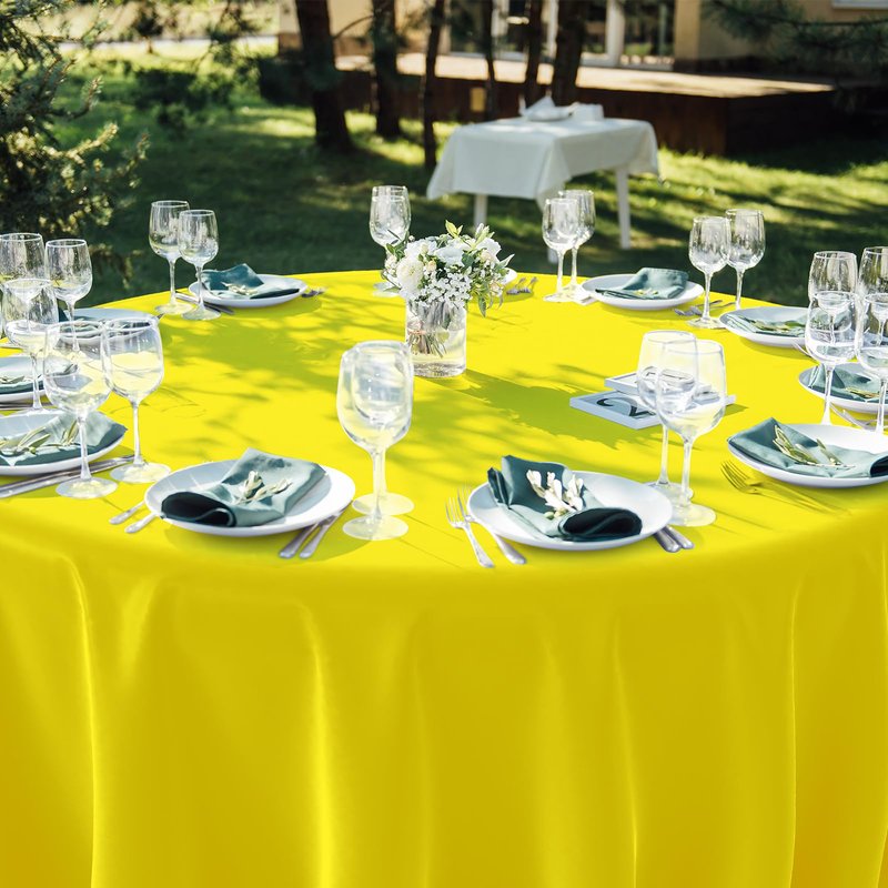 MASHAN 12Pcs 84 Inch Fall Disposable Tablecloth,Thanksgiving Plastic Tablecloths,Orange Brown Red Yellow Round Table Cover for Autumn Harvest Holiday Birthday Party Decoration