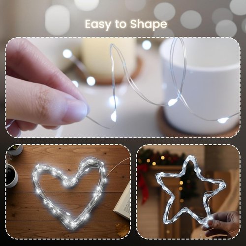 DomeStar Fairy Lights - 32FT Battery Operated, Waterproof with Timer & 8 Modes for Indoor Decor
