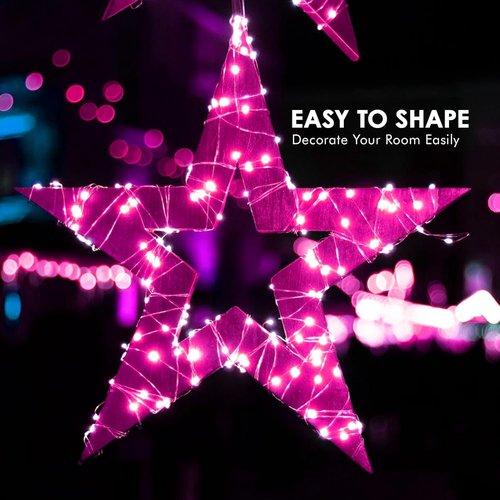 Bexdir Fairy Lights - 12 Pack Battery Operated 7FT Waterproof Silver Wire String Lights | Perfect for Home Decor, Parties, and Weddings