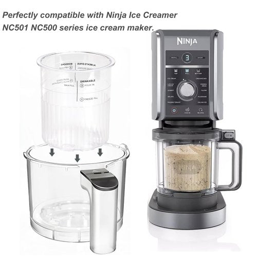 Cicano 4 Pack Creami Deluxe Pints & Lids, 24oz Family Size XL Cups for Ninja Creami 11-in-1 NC501 NC500 Series Deluxe Ice Cream Maker