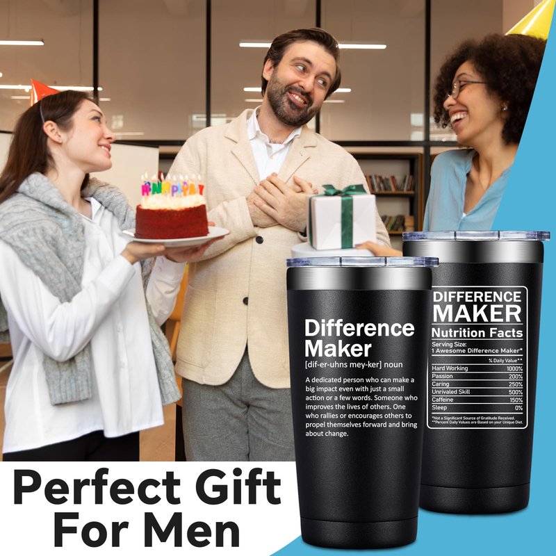 Grifarny Difference Maker Definition Tumbler Mug 20 oz - Christmas Thank You Gifts for Men, Women - Appreciation, Inspirational Gifts for Boss, Employee, Teachers, Assistant Principal, Coworkers