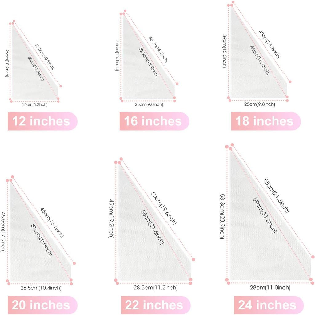 VolksRose 18-Inch Disposable Piping Bags - Anti-Burst, Non-Slip Design for Cake Decorating & Icing
