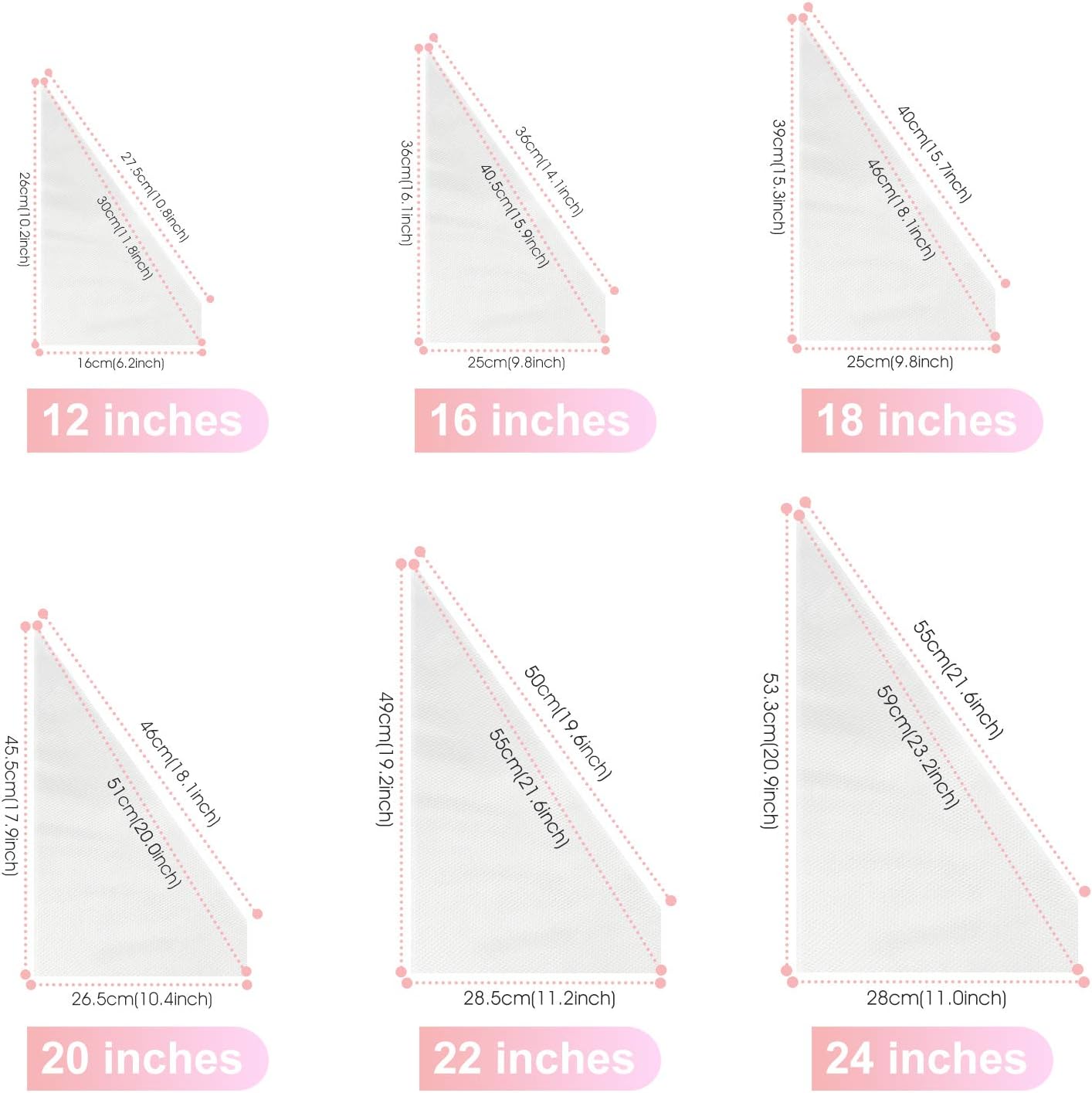 VolksRose 18-Inch Disposable Piping Bags - Anti-Burst, Non-Slip Design for Cake Decorating & Icing