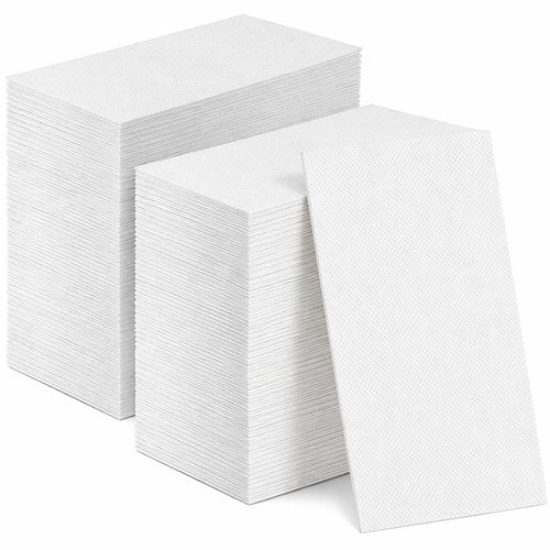 Colarr 600 Paper Hand Towels Bathroom Guest Towels, 12" x 17" Disposable Paper Napkins Guest Decorative Dinner Hand Napkin for Wedding Holiday Cocktail Party (White)