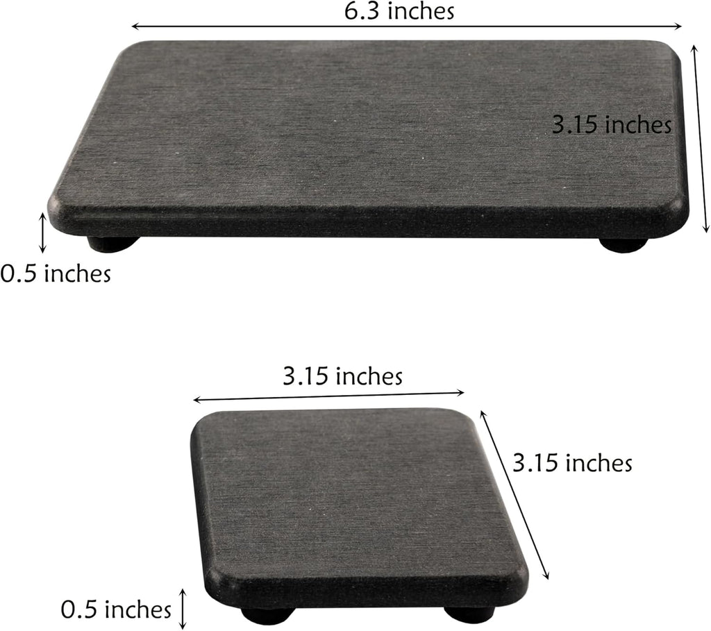 NiuYichee Diatomite Coasters - Set of 4 Water Absorbent Kitchen & Bathroom Trays | Modern Home Decor