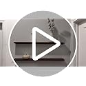 16-Inch White Floating Picture Ledge Shelves, Set of 2 Solid Wood Wall Shelves