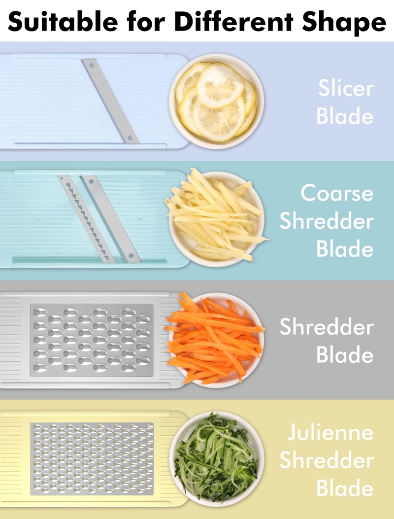 Geedel Professional Mandoline Slicer for Kitchen, Multi Purpose Vegetable Slicer Cutter, Vegetable Cutter Onion Cutter for Veggie Fruit Cheese