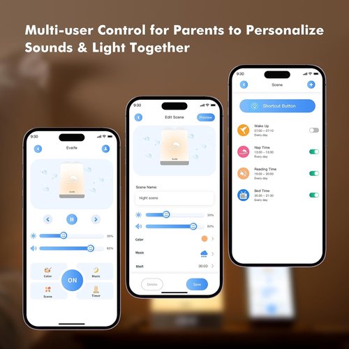 Baby Sound Machine - Nursery Night Light & White Noise Machine for Sleep | APP Control & Sleep Trainer