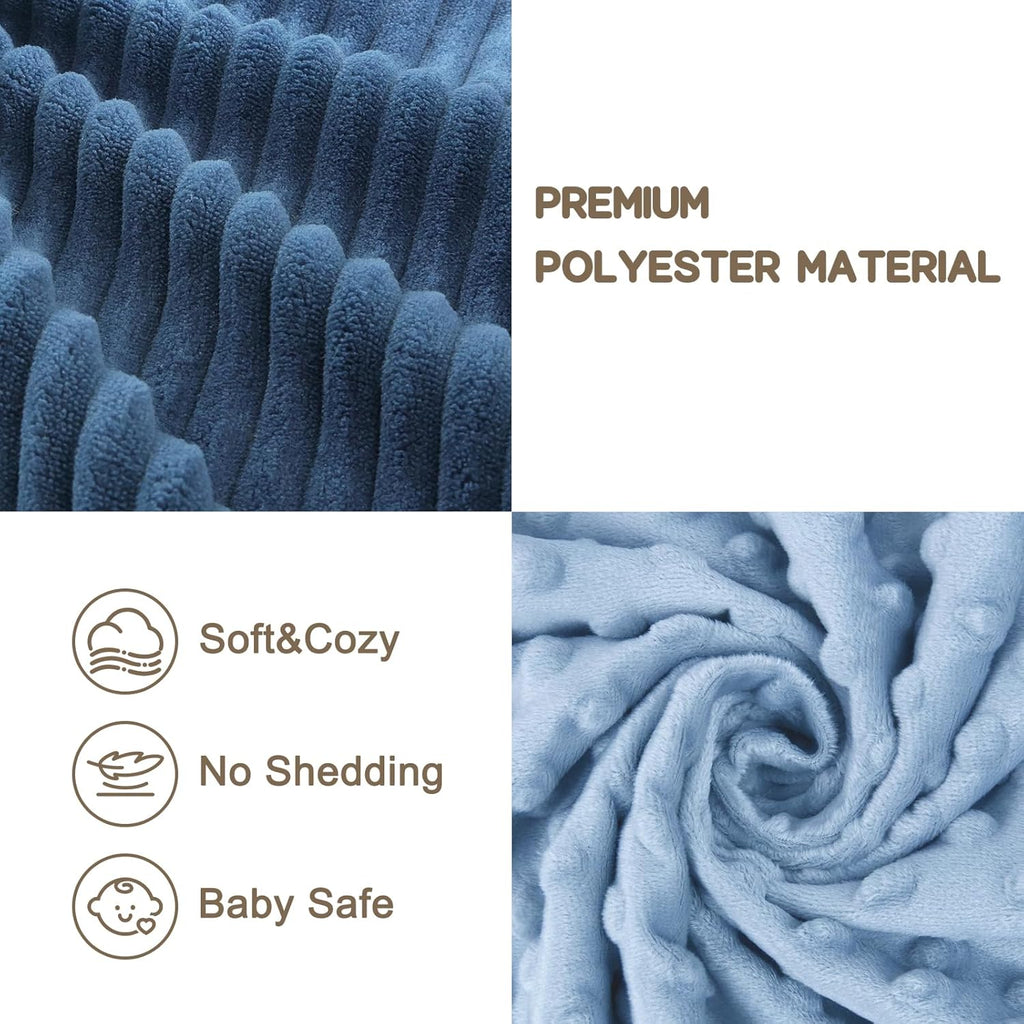 Skiennix Baby Security Blanket - Soft Whale Lovey for Newborns & Toddlers | 15-Inch Blue Snuggle Toy