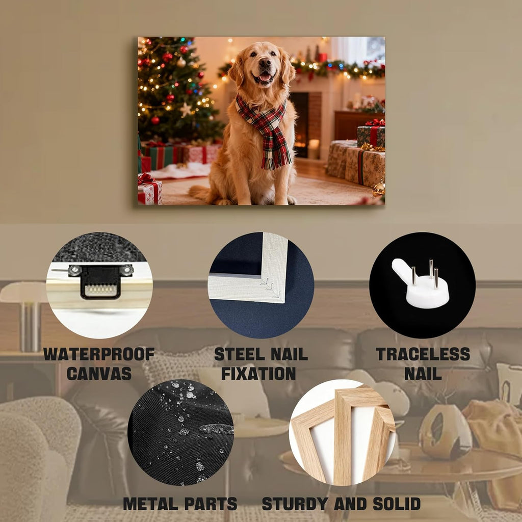 Skiennix Custom Canvas Prints - Personalized Framed Wall Art for Home Decor | Ideal Gift for Family & Pets (6" x 8")