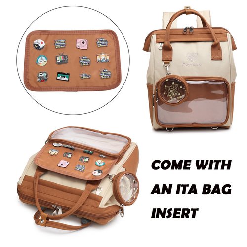 CHERRY SAUCE Ita Bag Pin Kawaii Cute Display Mommy Backpack for School Anime Cosplay with Insert