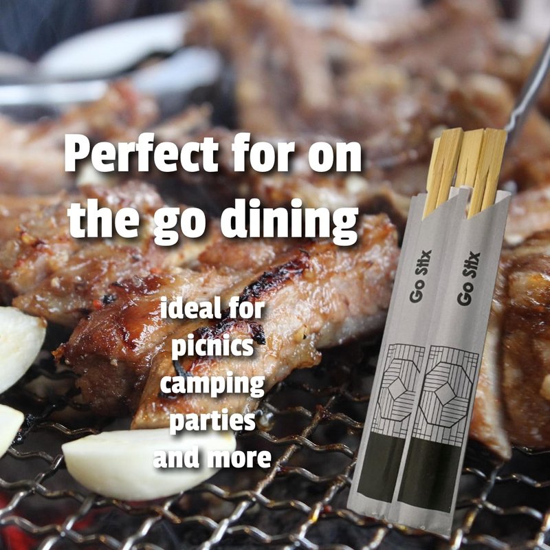 100 Pack Premium Bamboo Chopsticks – Strong, Smooth, and Eco-Friendly Disposable Chopsticks