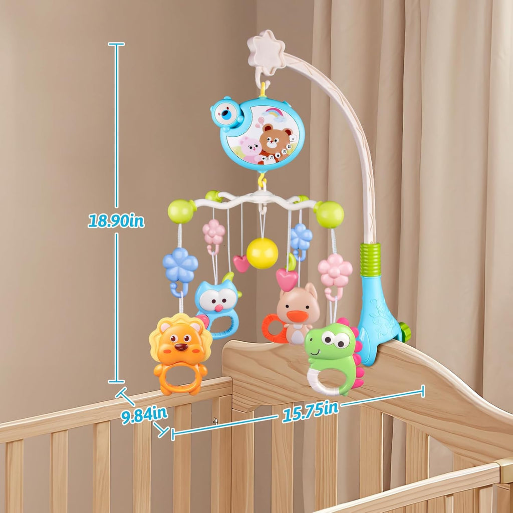 Skiennix Crib Mobile - Musical and Light-Up Nursery Toy for Boys and Girls | Portable Animal Design