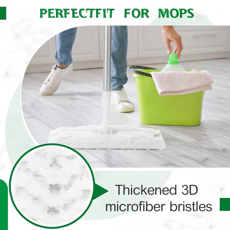 Gejoy 300 Count Heavy Duty Dry Sweeping Cloths Compatible with Swiffer Sweeper Mop, Microfiber Duster Mop Pads Refills for Cleaning Hardwood Floor Dust and Pet Hair, Disposable and Unscented Refills