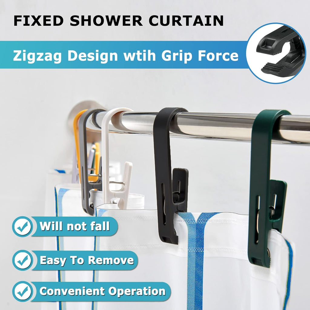 XoYoZo Laundry Hooks - Versatile Clips Hanger Organizer for Socks, Boots, Bras & Towels | 4 Pcs Black