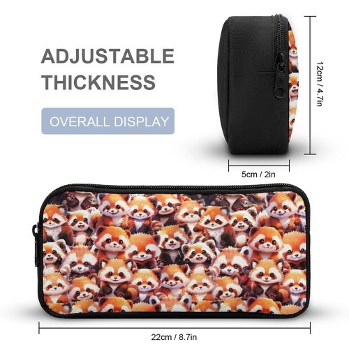 CaomeiWu Red Panda Backpack with Lunch Box & Pencil Case for Kids Girls Boys School, 16 Inch Cute Red Pandas Bookbag, School Backpack for Students Children, Lightweight, Large Capacity