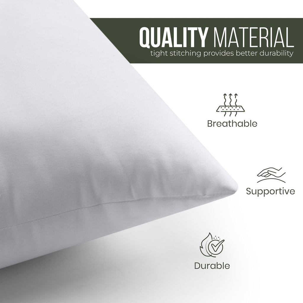 Utopia Bedding Throw Pillow - Fluffy Down Alternative Cushion for Bed & Sofa | 26 x 26 Inches, White